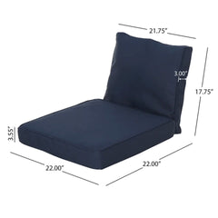 HONOLULU CLUB CHAIR CUSHION SET, BACK CUSHION AND SEAT CUSHION, NAVY, SET OF 2, (52918.00 CUSHION SET)