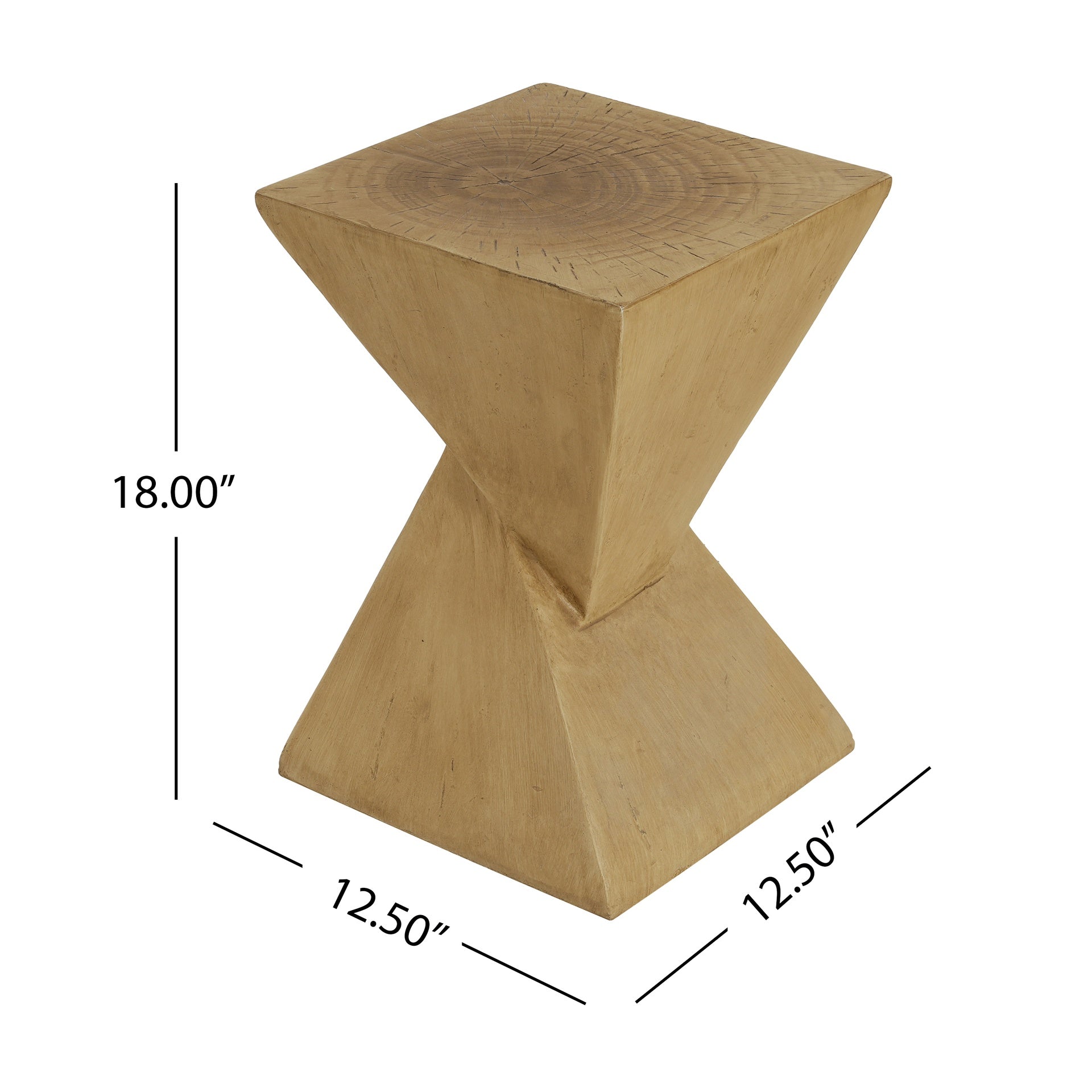 GEOMETRIC MGO SIDE TABLE,LIGHT NATURE COLOR