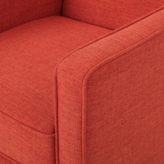 Fabric Recliner Chair Mid-Century Modern Recliner Pushback Single Recliner Sofa with Thicker Seat Cushion Tufted Upholstered Sofa with Wooden leg for Living Room Bedroom