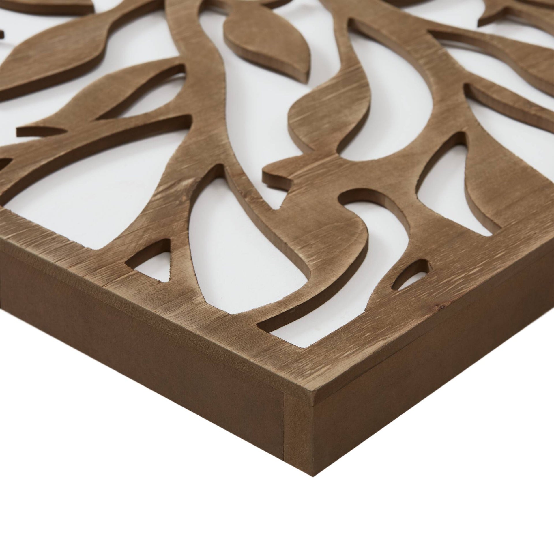 Birch Botanical Two-tone Wood Panel Wall Décor Set
