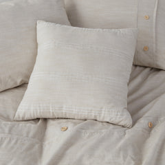 5 Piece Organic Cotton Oversized Comforter Cover Set w/removable insert Natural Full/Queen