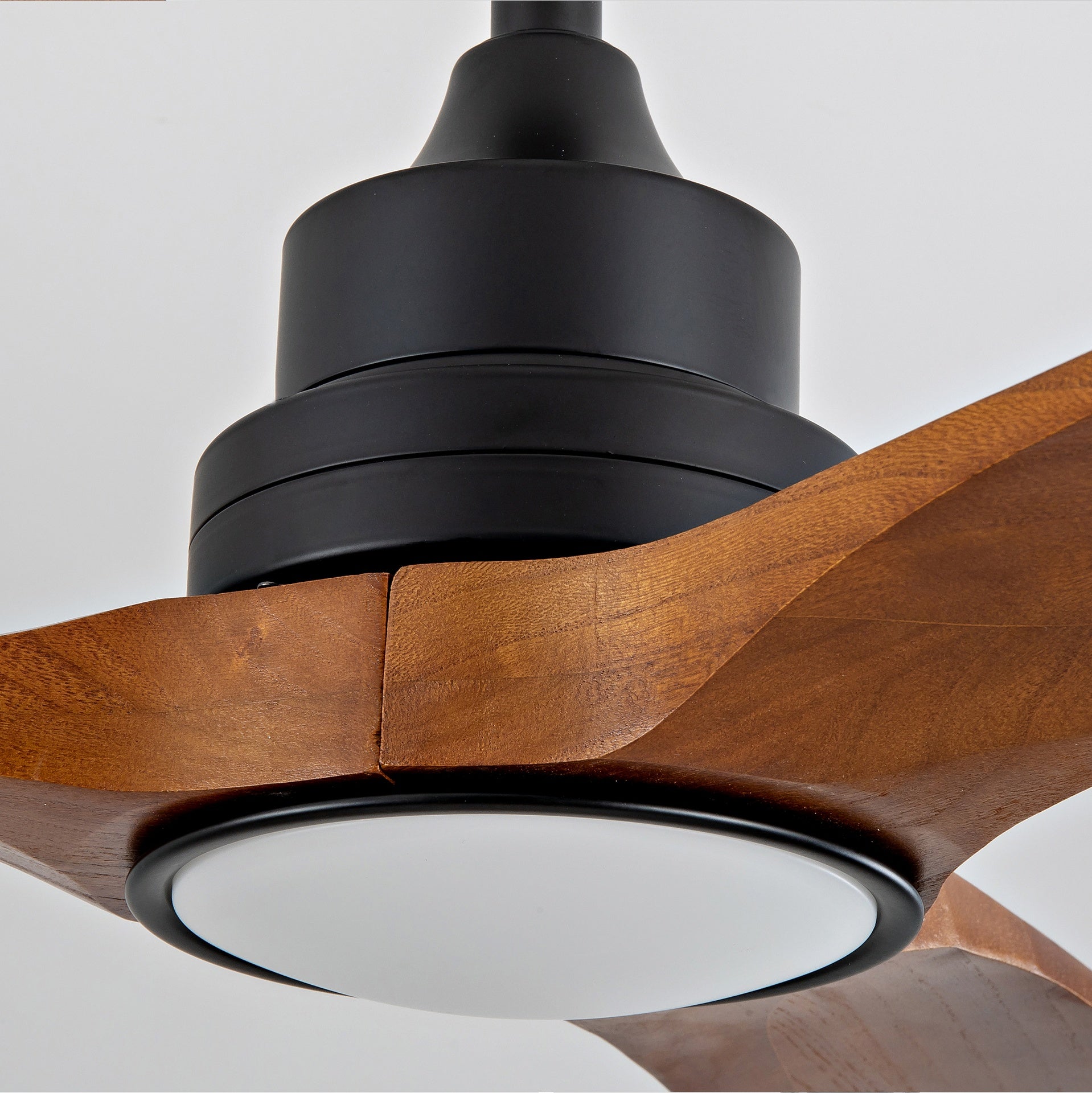 New Model 42 Inch Wood Ceiling Fan With 3 Solid Wood Blades Remote Control Reversible DC Motor For Living Room