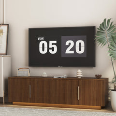 TV Stand  with 16 Color LEDs,68" Modern TV Stand,  TV Cabinet Entertainment Center for 55 60 65 Inch TV