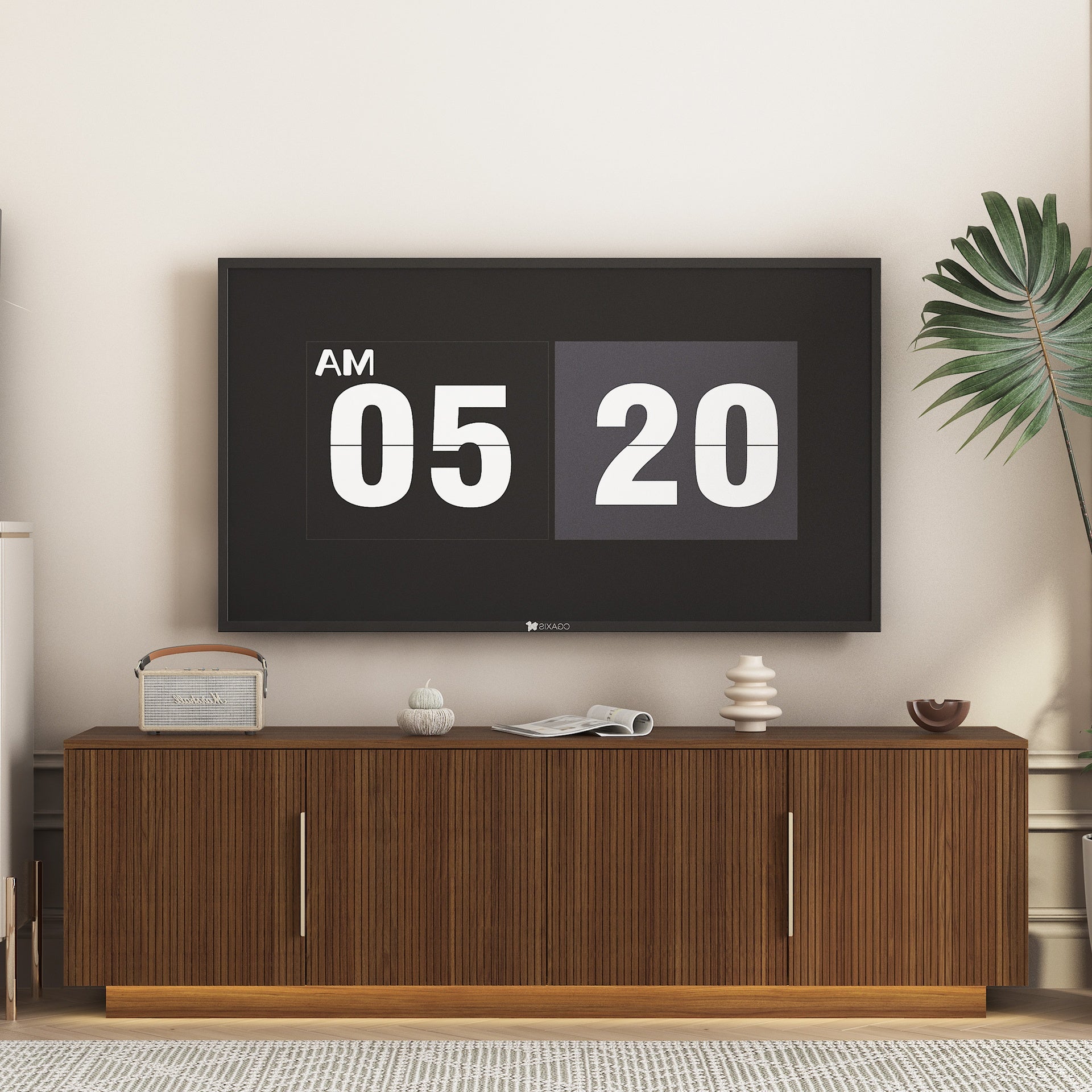 TV Stand  with 16 Color LEDs,68" Modern TV Stand,  TV Cabinet Entertainment Center for 55 60 65 Inch TV