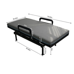 Electric Lift Bed for Seniors - Wired Remote Control with One-Touch Backrest Lift & Leg Lowering, Fall-Safe Rails, Safe Standing/Sitting/Lying Aid