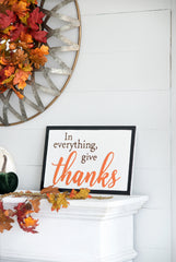 Set of 2, 16x10.5" Thanks Wall Sign, Wall Art Decor for Harvest Festival Fall Festival & Thanksgiving Table Decorations