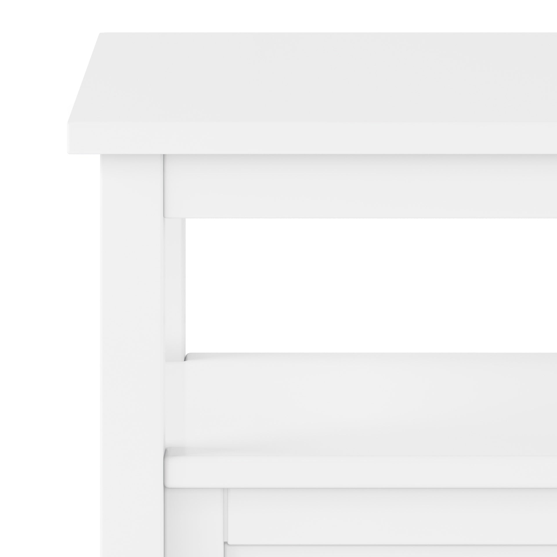 Warm Shaker Solid Wood 20 inch Wide Transitional End Table in White