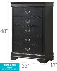 Charming Black Traditional Storage Chest