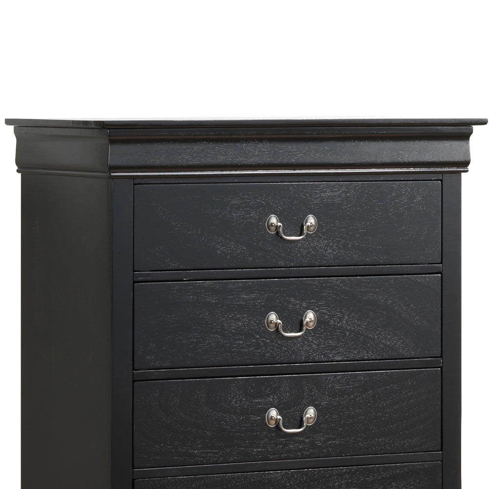 Charming Black Traditional Storage Chest