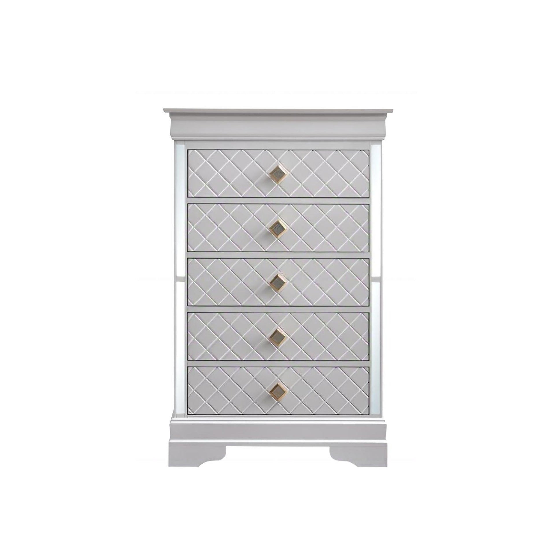 Verona G6735-CH Chest, Pearl White