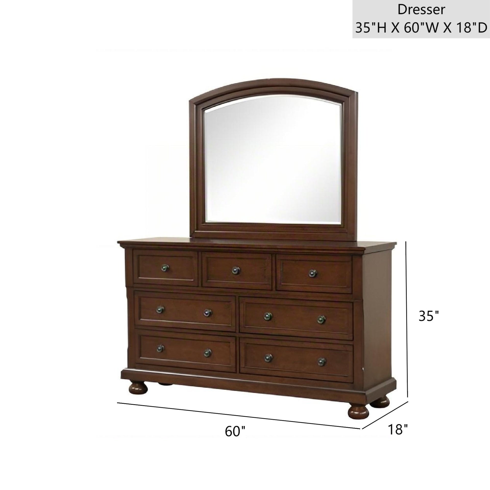 Meade G8910-D Dresser(Without Mirror), Dark Cherry