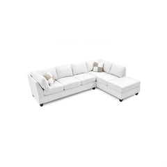 Malone G647B-SC Sectional (Without Ottoman), WHITE