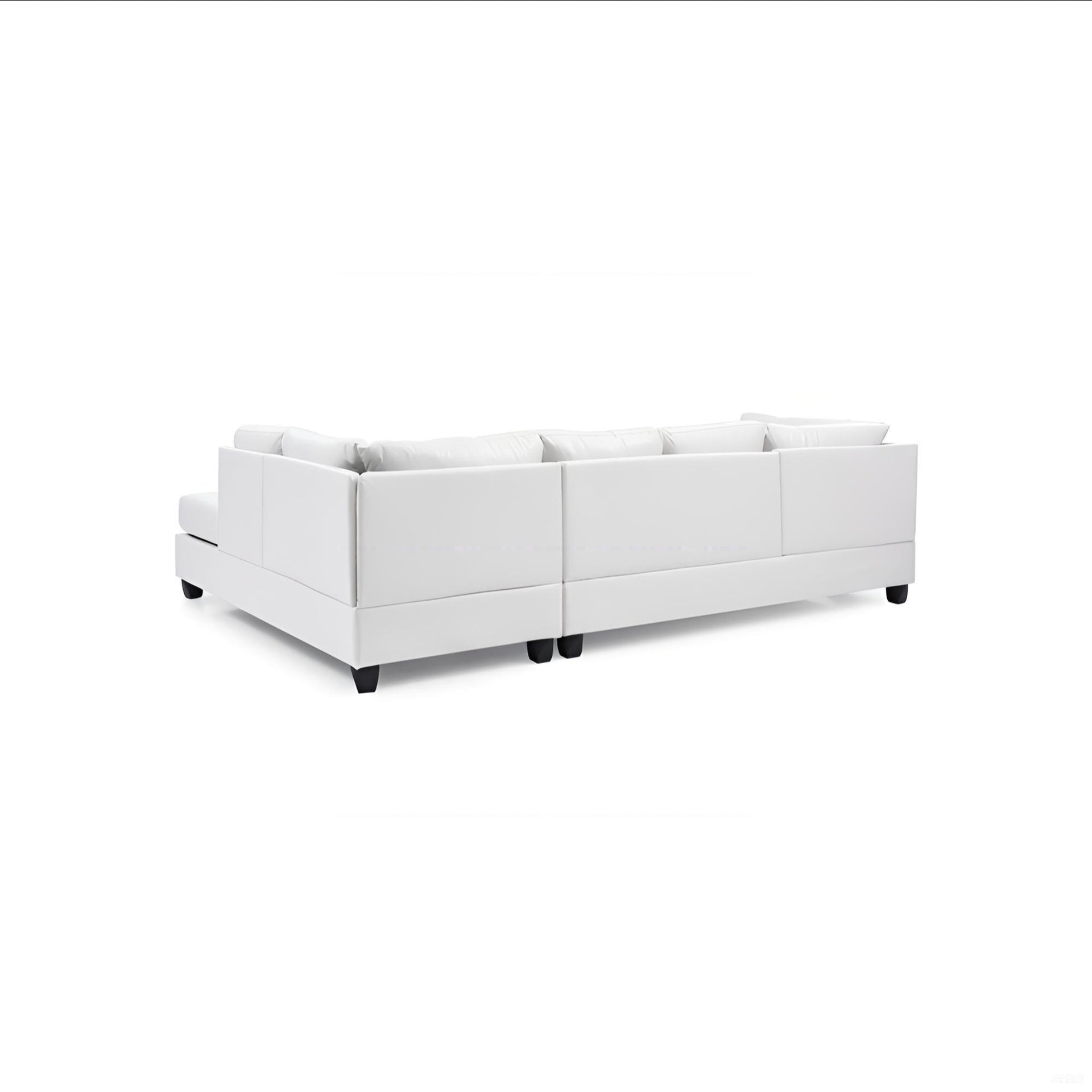 Malone G647B-SC Sectional (Without Ottoman), WHITE