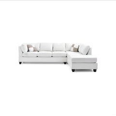 Malone G647B-SC Sectional (Without Ottoman), WHITE