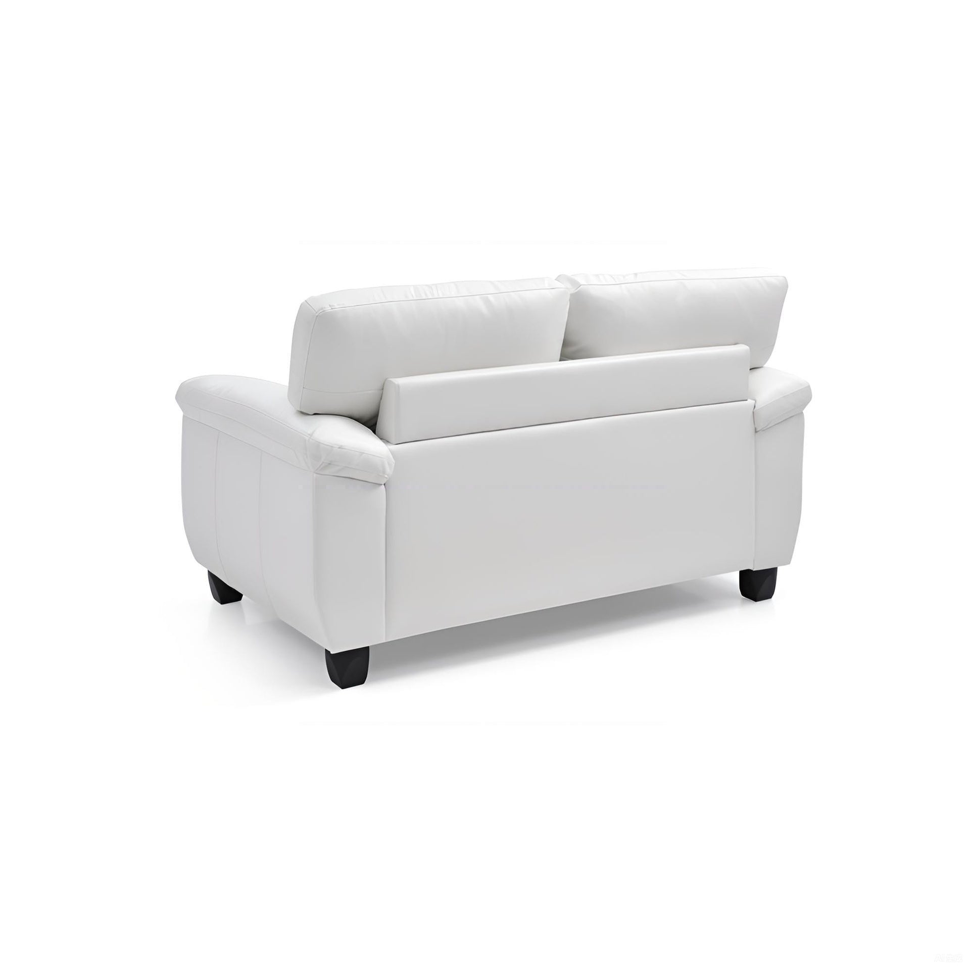 Contemporary White Loveseat With Comfort
