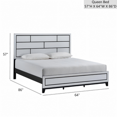 Glasgow G04390A-QB Queen Bed (Mattress Not Included) , White