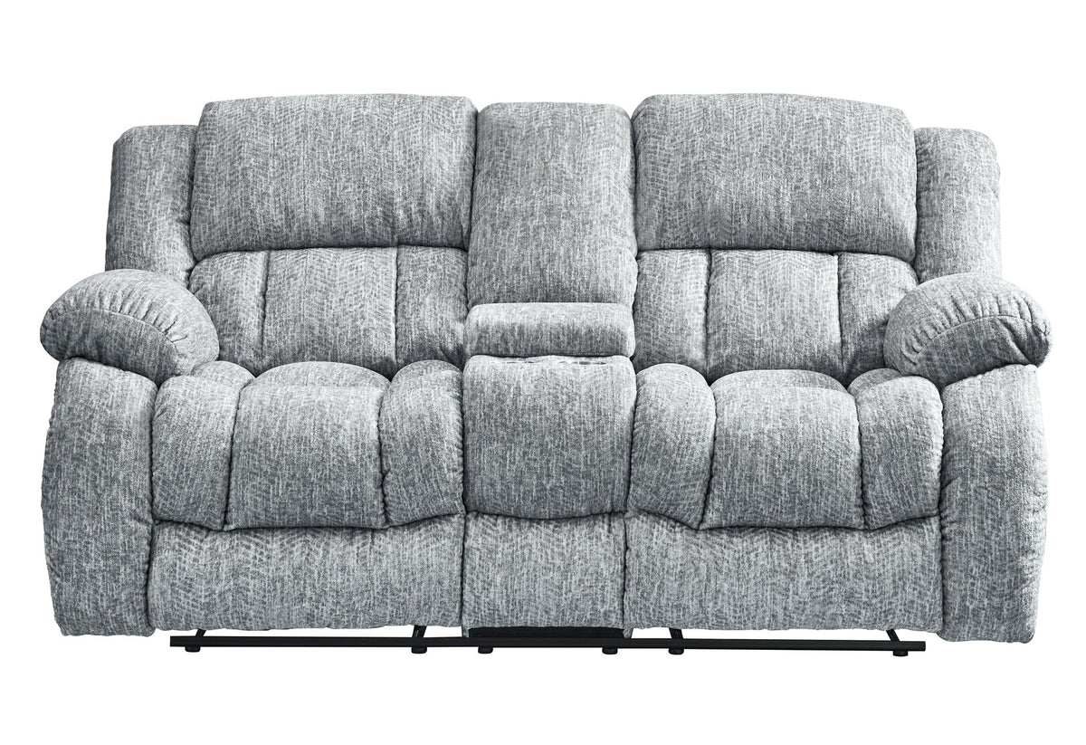 STONIC GREY CONSOLE RECLINING LOVESEAT