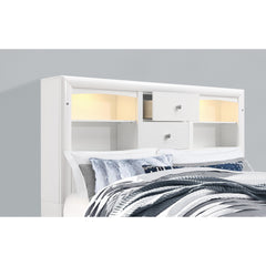 Civic White Queen Storage Bed