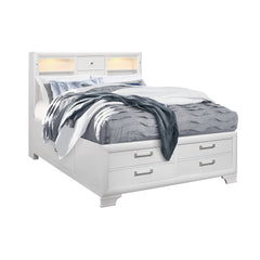 Civic White Queen Storage Bed