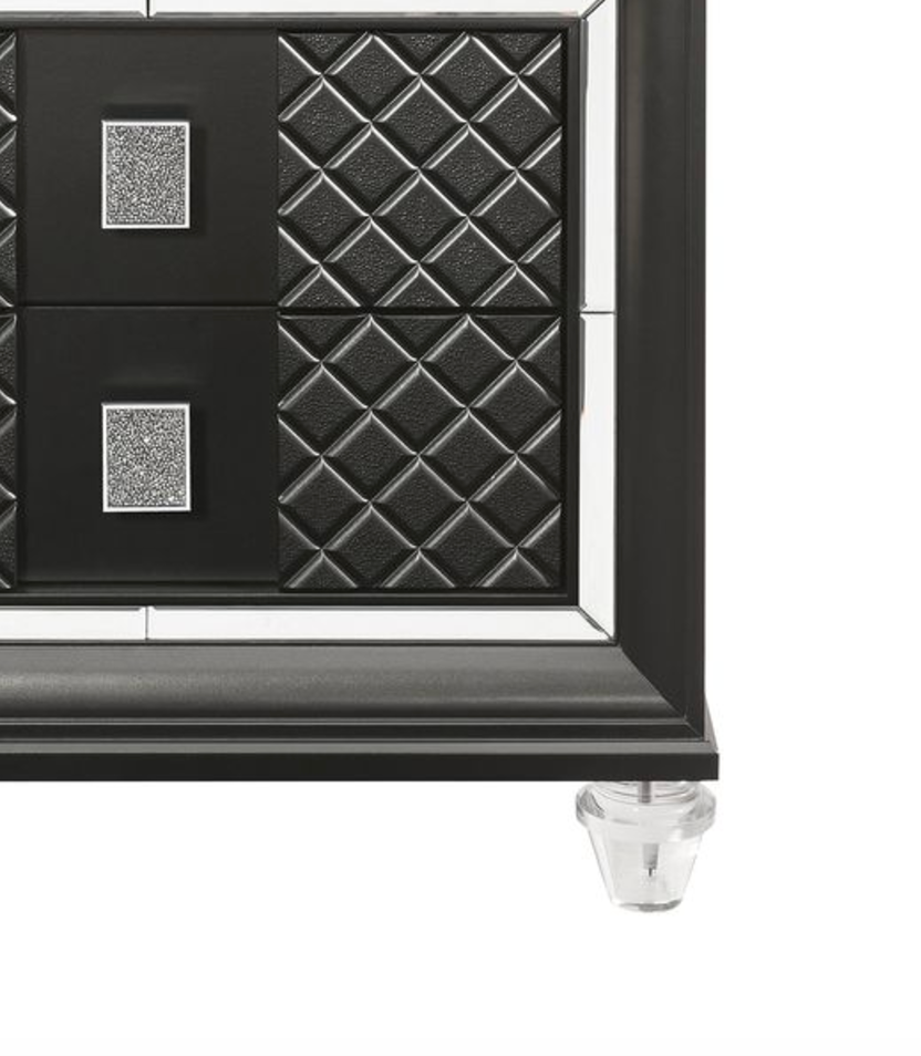Sawyer Metallic Gray Finish Nightstand