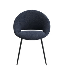 Klaus Black Boucle & Black Finish Side Chair (Set of 2)