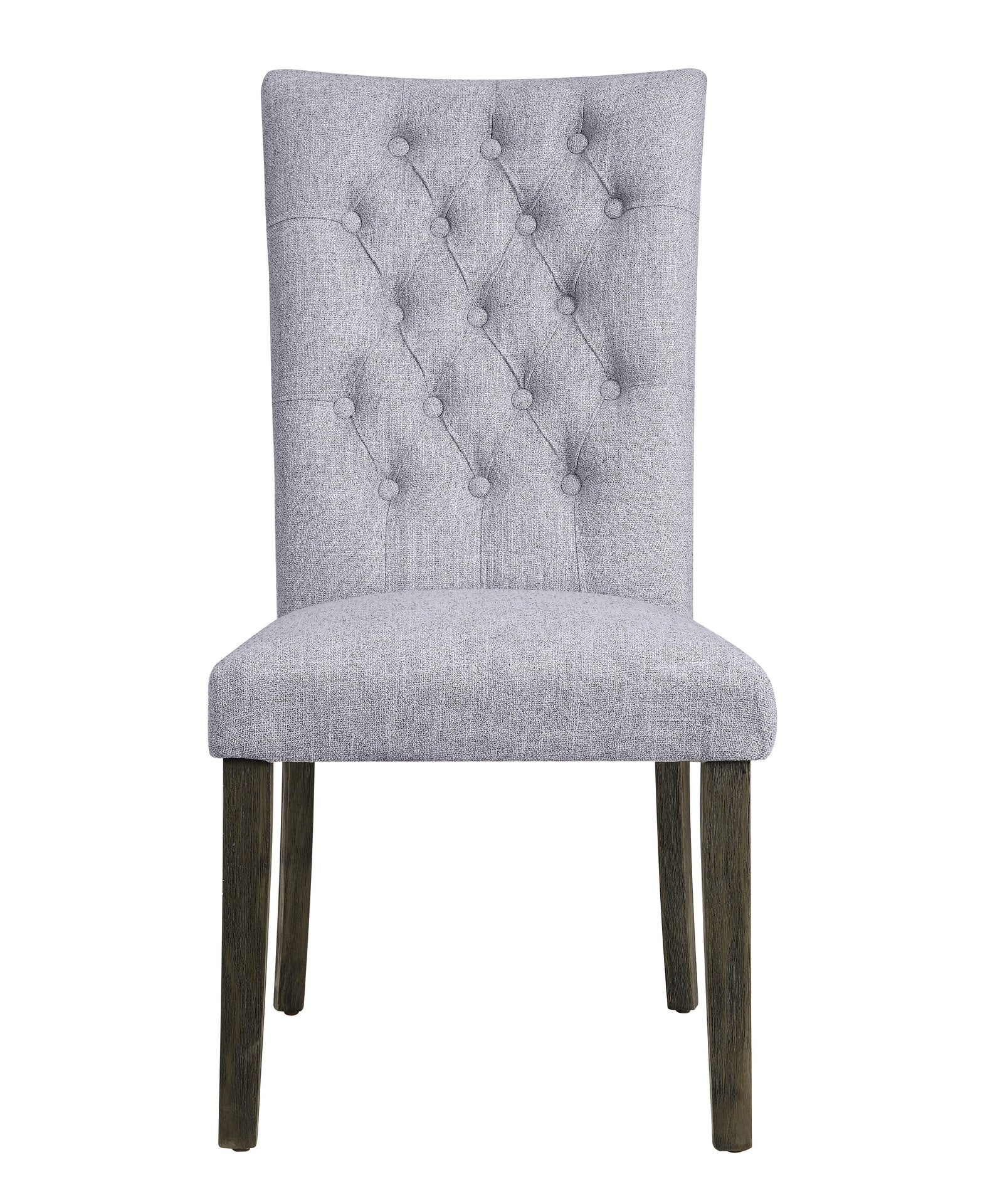 Merel Gray Linen & Gray Oak Finish Side Chair (Set of 2)