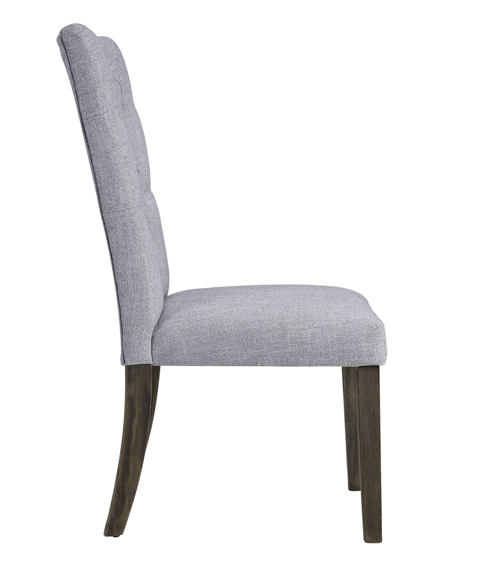 Merel Gray Linen & Gray Oak Finish Side Chair (Set of 2)