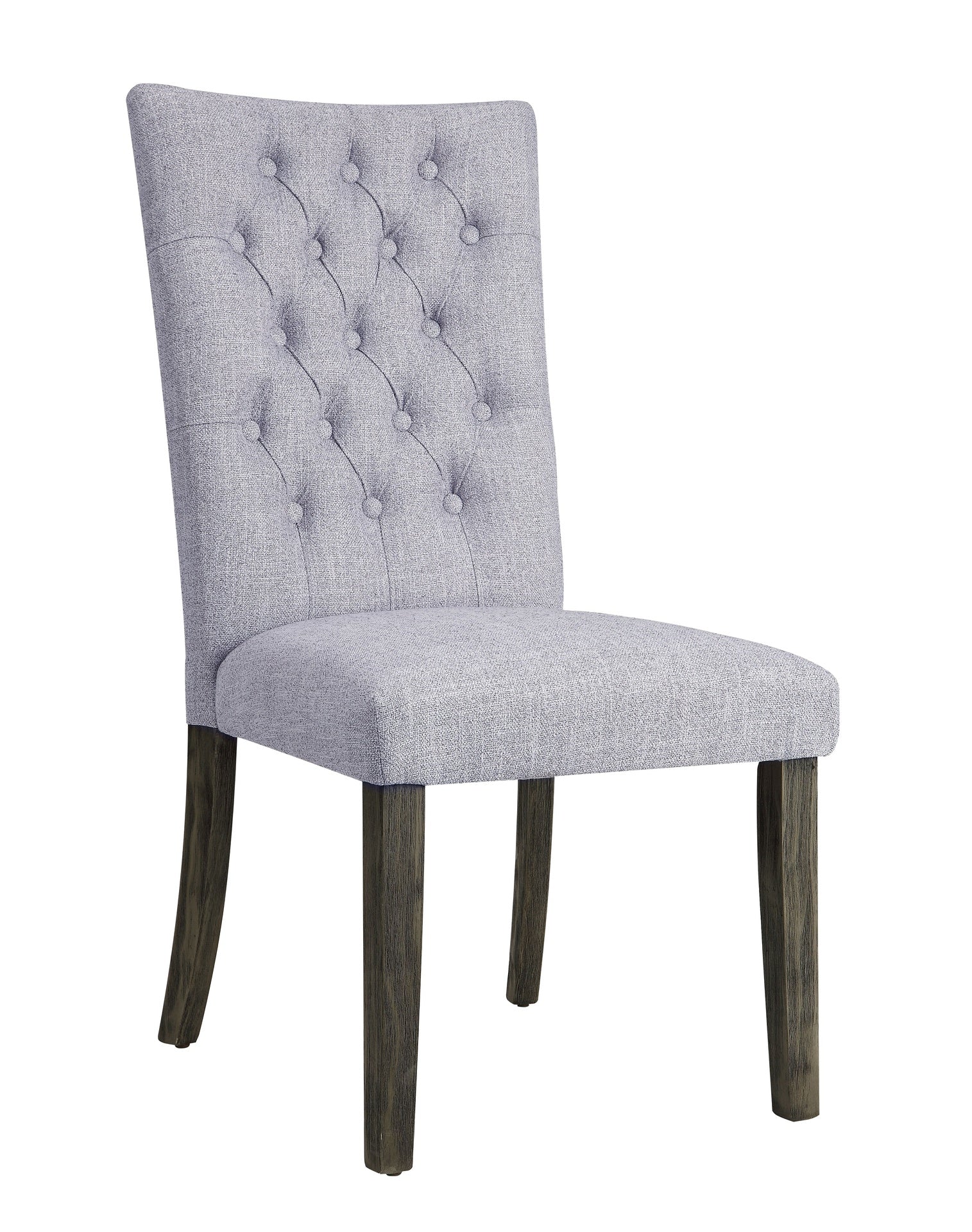 Merel Gray Linen & Gray Oak Finish Side Chair (Set of 2)