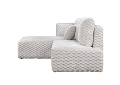 Manya Ivory Corduroy Sectional Sofa