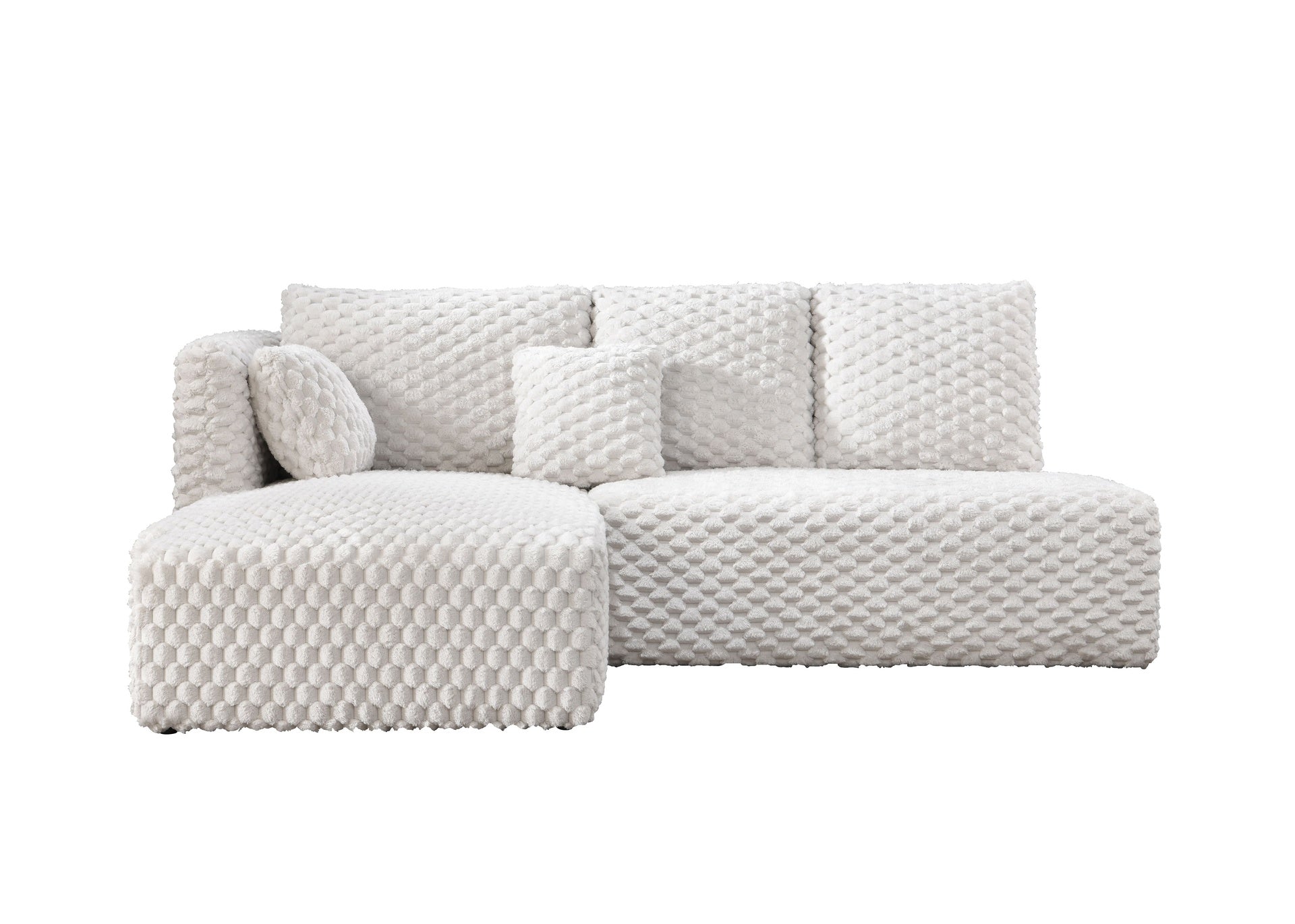 Manya Ivory Corduroy Sectional Sofa