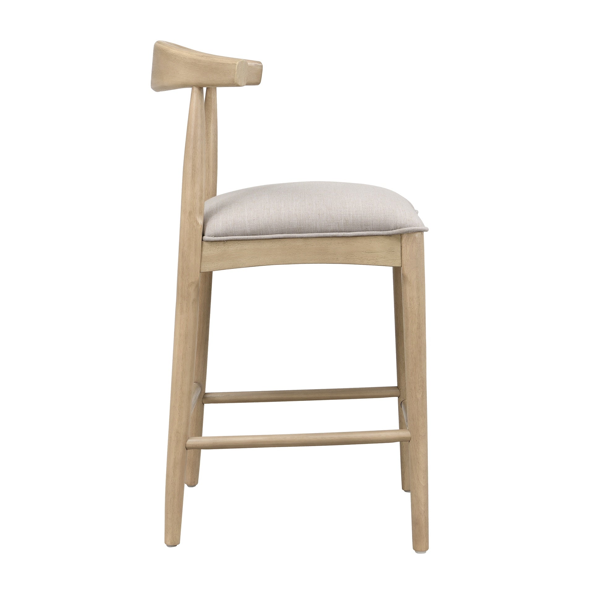 COUNTER STOOL IN PEBBLE FABRIC (SET OF 2)