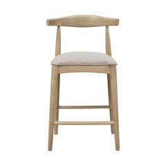 COUNTER STOOL IN PEBBLE FABRIC (SET OF 2)