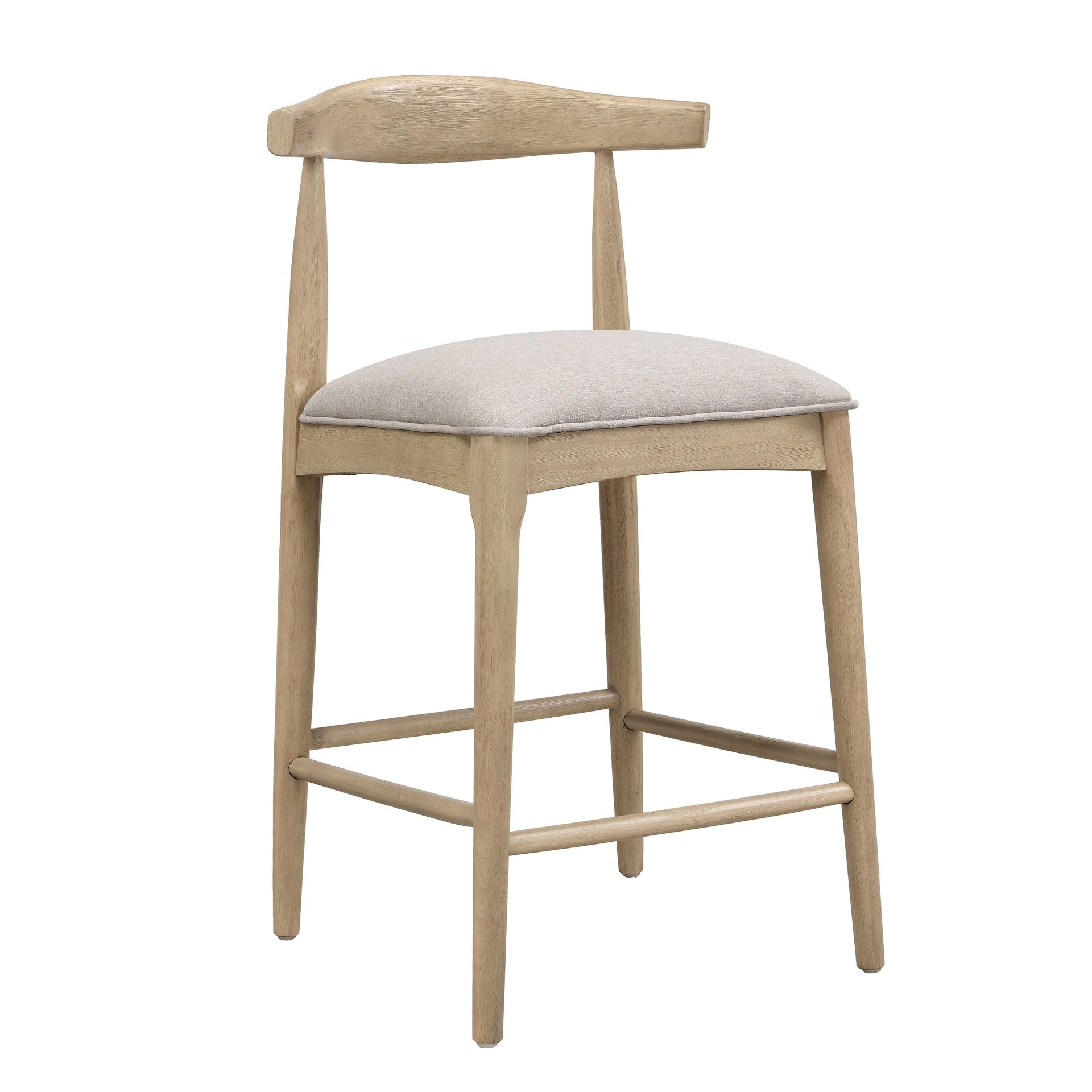 COUNTER STOOL IN PEBBLE FABRIC (SET OF 2)