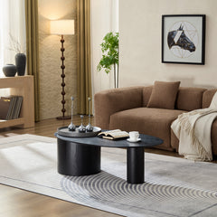 Modern Oval Luxury Coffee Table, Sophisticated Living Room Center Table