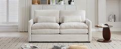 68.1" Cozy Upholstered Loveseat Sofa Oversized Comfy Comfy Cloud Sofa Double Cushion Loveseat Sofa Plush Cushion Sofa Couch for Living Room, Beige