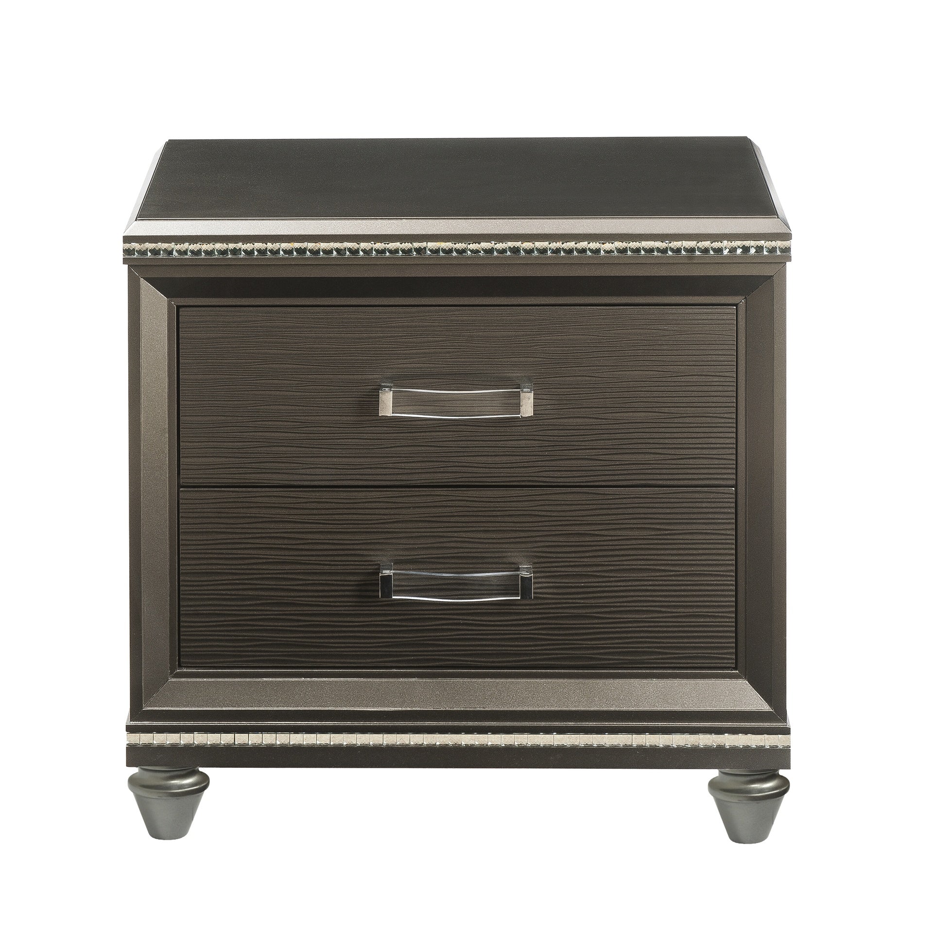 Dark Champagne 2-Drawer Nightstand