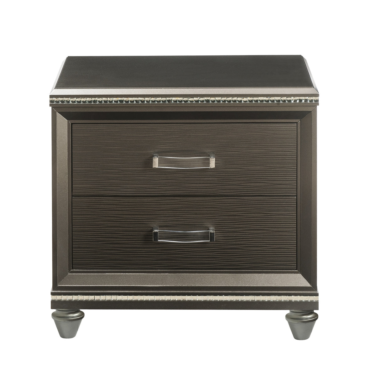 Dark Champagne 2-Drawer Nightstand