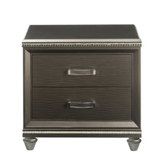 Dark Champagne 2-Drawer Nightstand