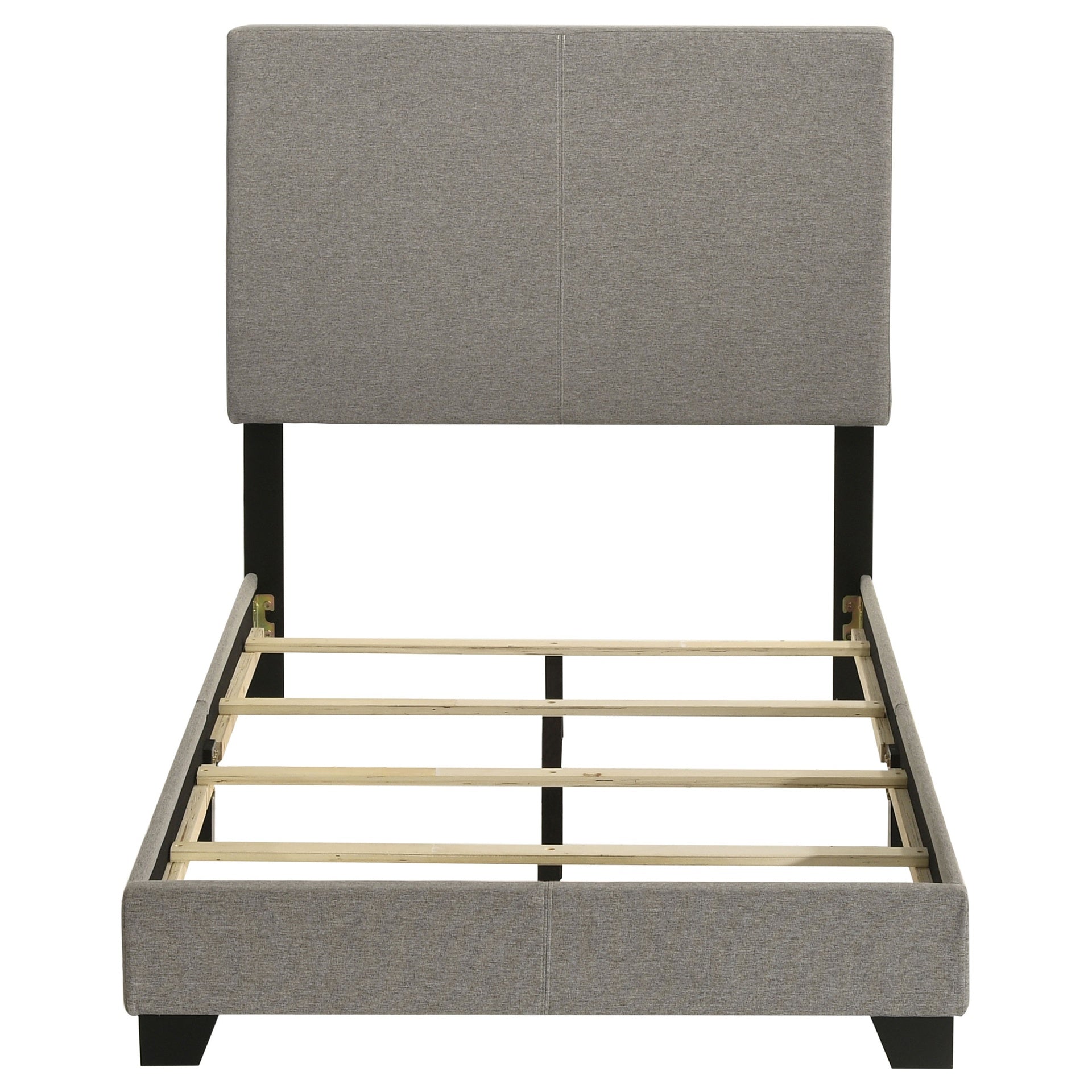 Efram Taupe Upholstered Twin Panel Bed