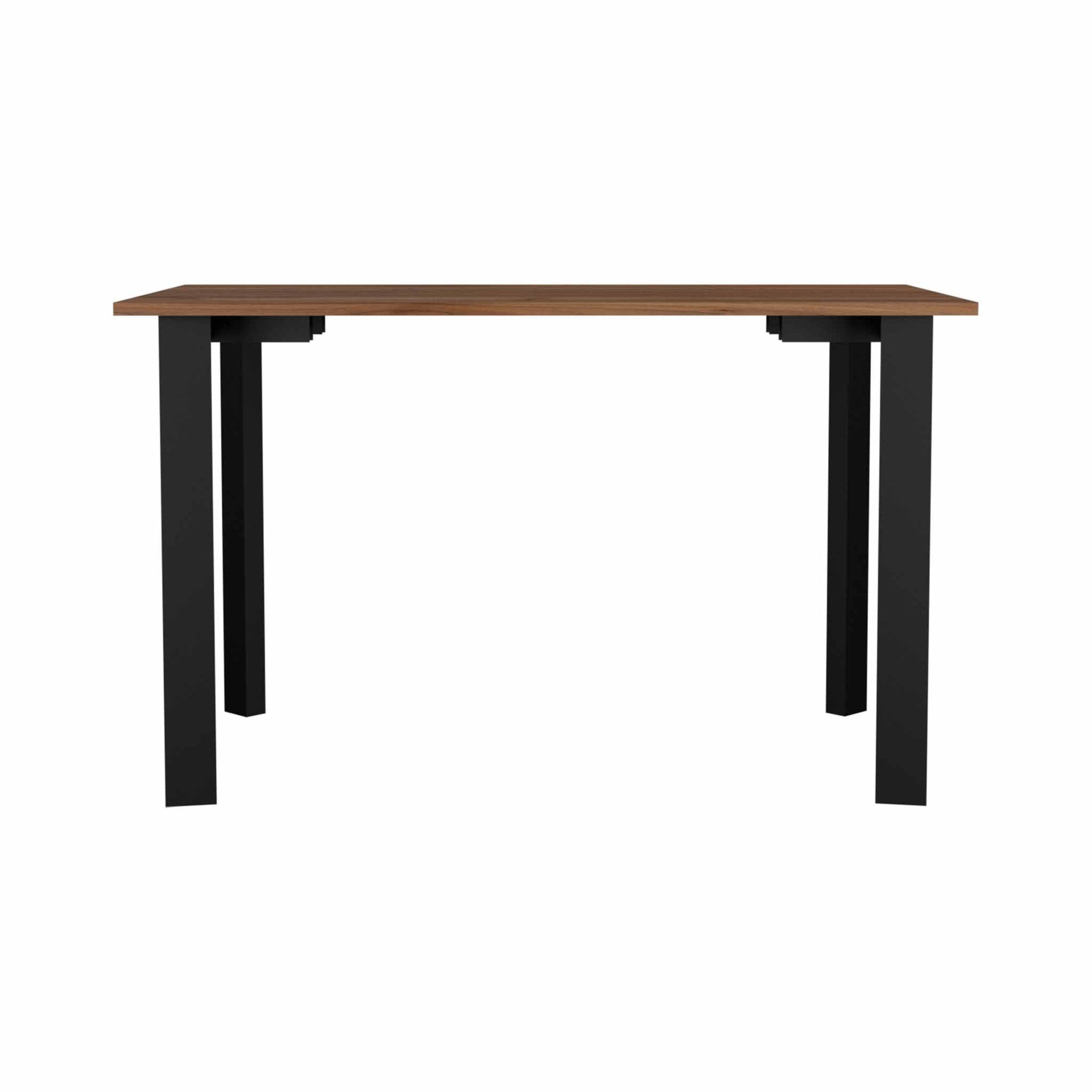 Mahogany Rectangle Writing Desk with Steel Legs