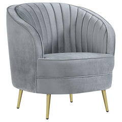 Sophia Grey 3-piece Upholstered Channel Tufted Sofa Set