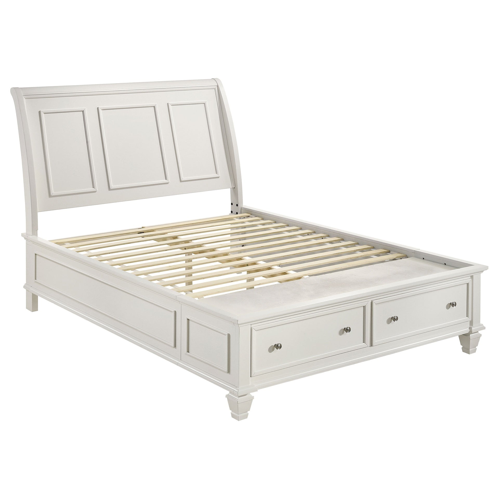 Fresnes Cream White 2-drawer Queen Bed