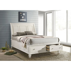 Fresnes Cream White 2-drawer Queen Bed