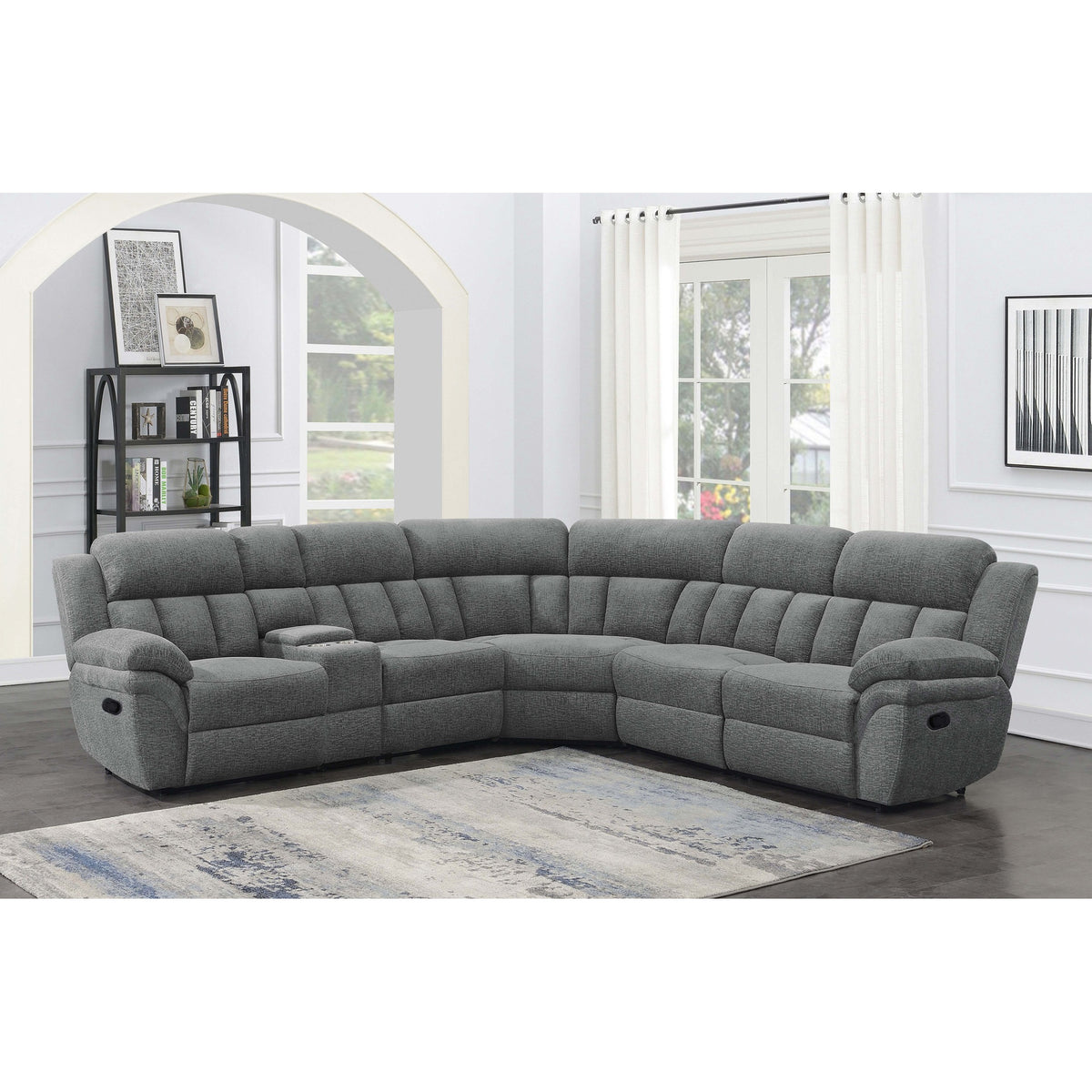 Divine Charcoal 6-piece Reclining Sectional Sofa