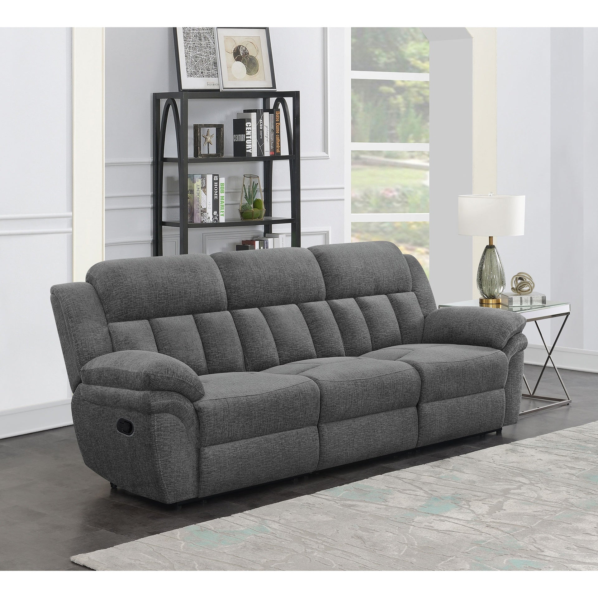 Divine Charcoal Upholstered Motion Sofa