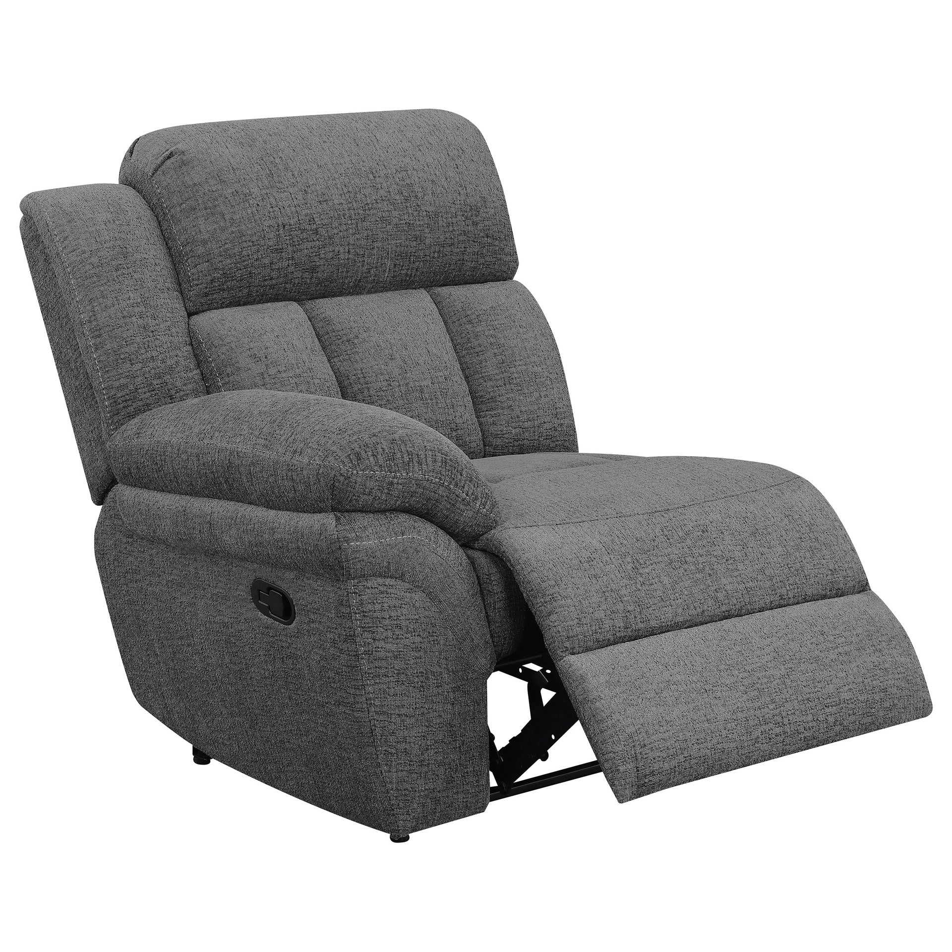 Divine Charcoal Upholstered Motion Loveseat