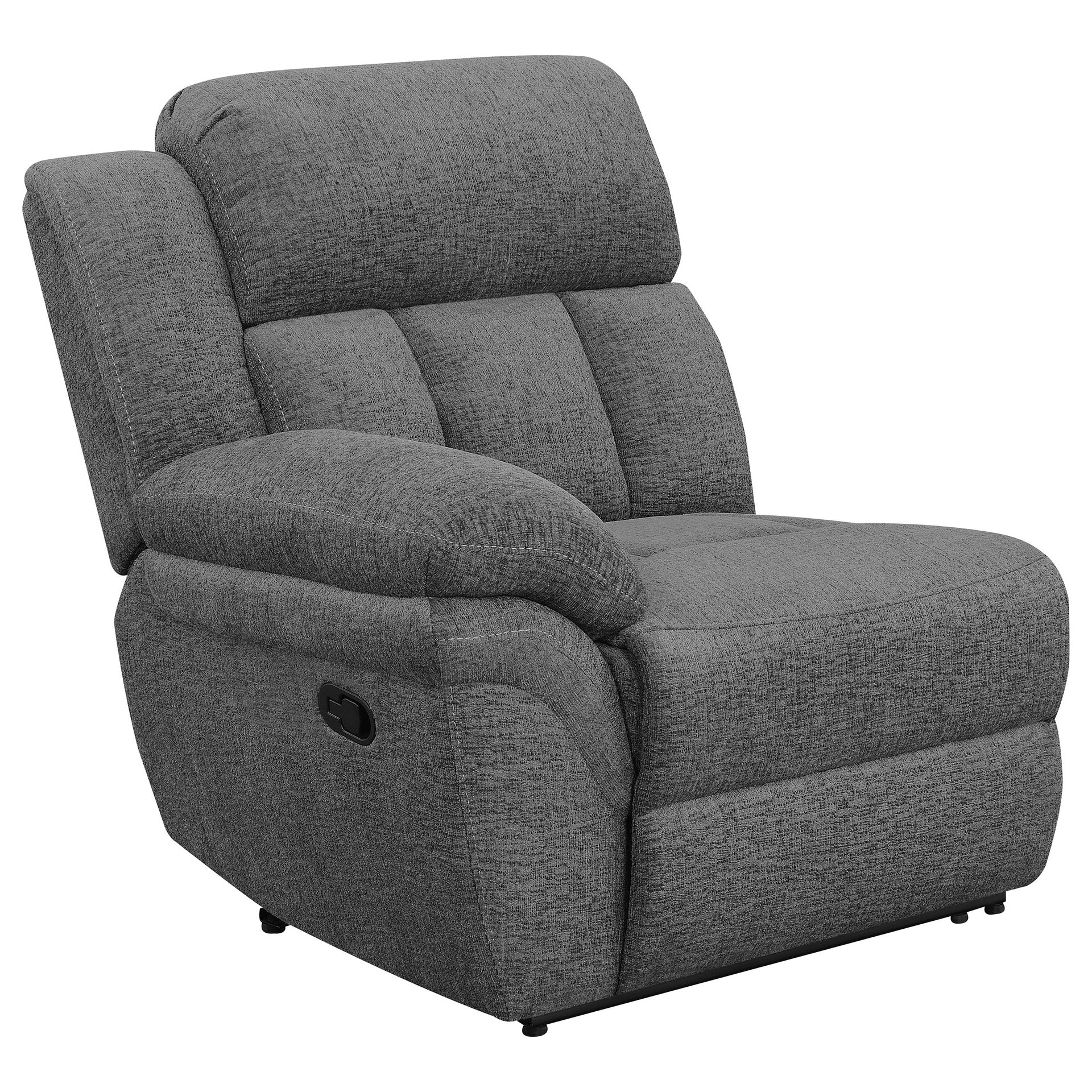 Divine Charcoal Upholstered Motion Loveseat