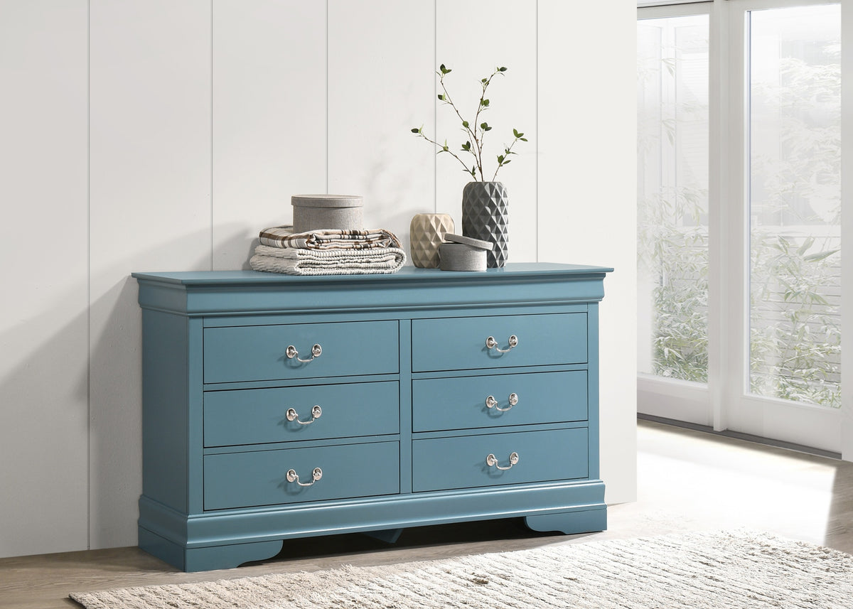 Charming Teal Traditional Dresser