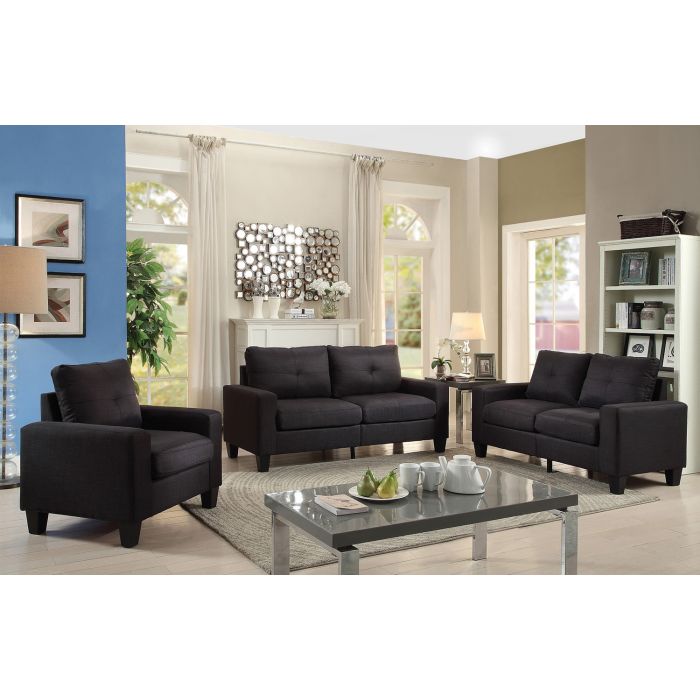Newbury G475A-L Modular Loveseat , BLACK