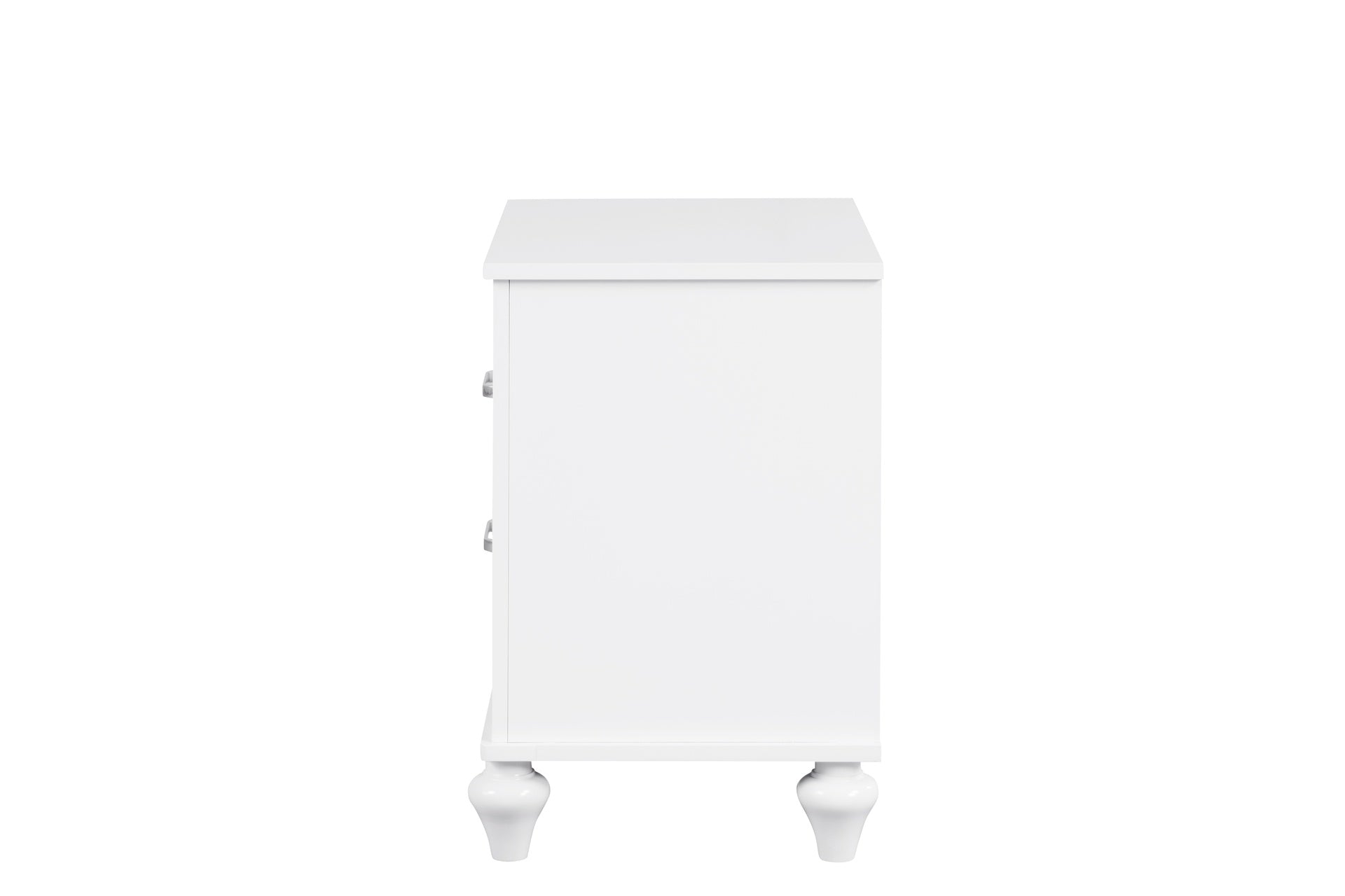 Livorno G02790-N Nightstand , Silver Champagne